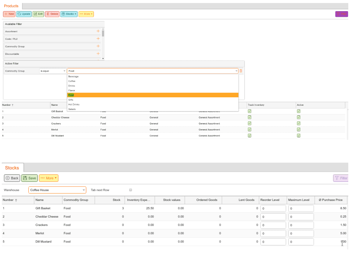 KORONA POS edit product information in admin dashboard