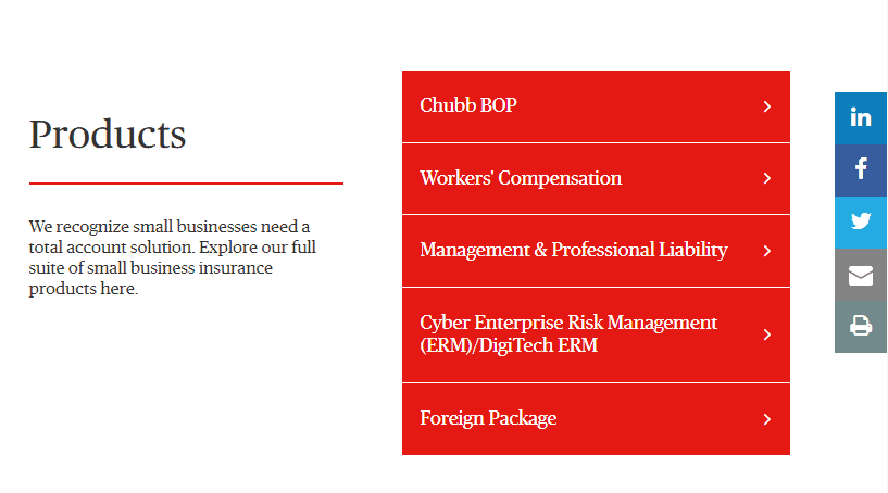 Chubb small business insurance