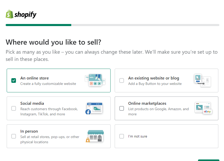 Shopify free trial signup